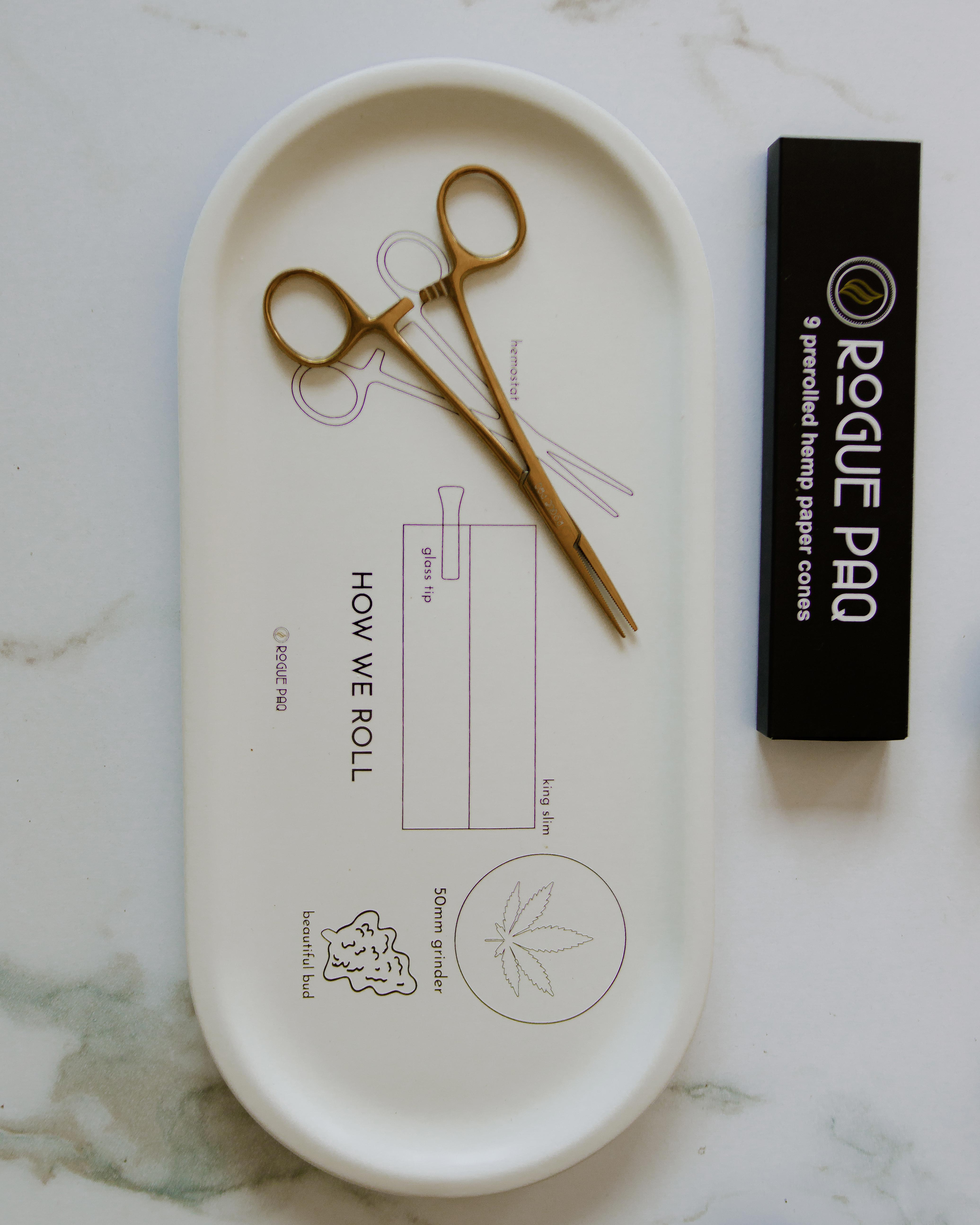 How We Roll Valet Joint Rolling Tray In Porcelain