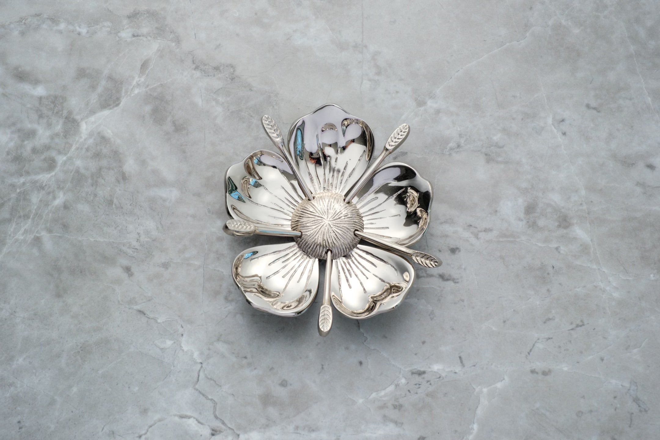 Poppy Party Ashtray in Nickel