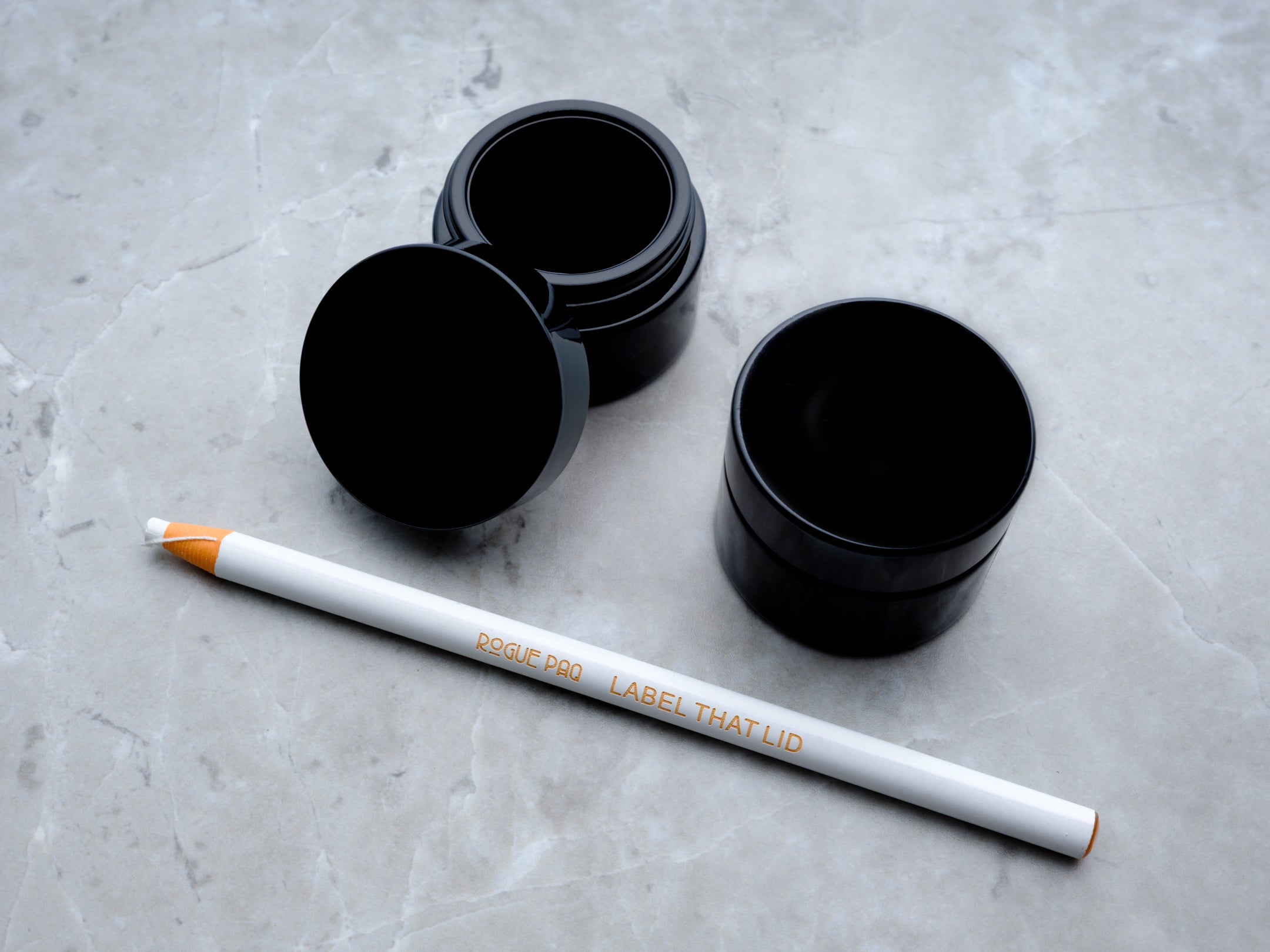 UV Glass Cannabis Storage Jars: 2 Jars Per Order + Labeling Pencil