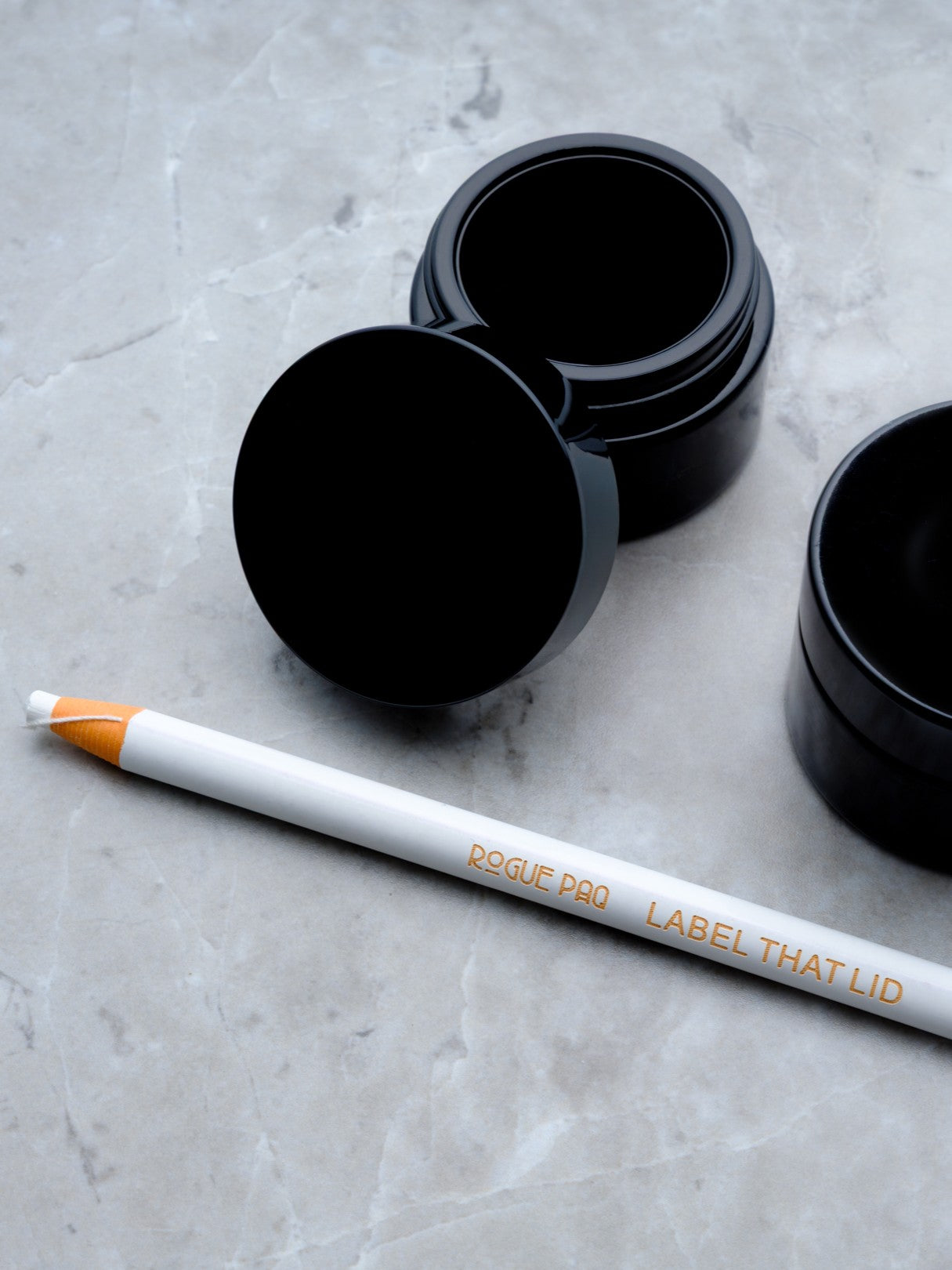 UV Glass Cannabis Storage Jars: 2 Jars Per Order + Labeling Pencil