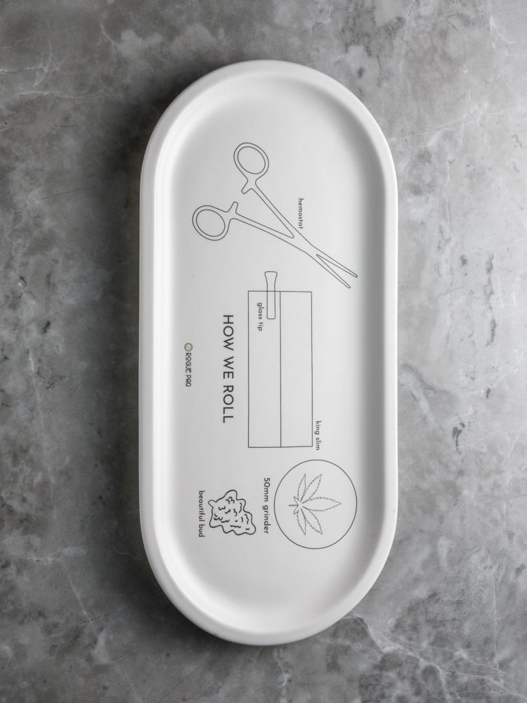 How We Roll Valet Joint Rolling Tray In Porcelain