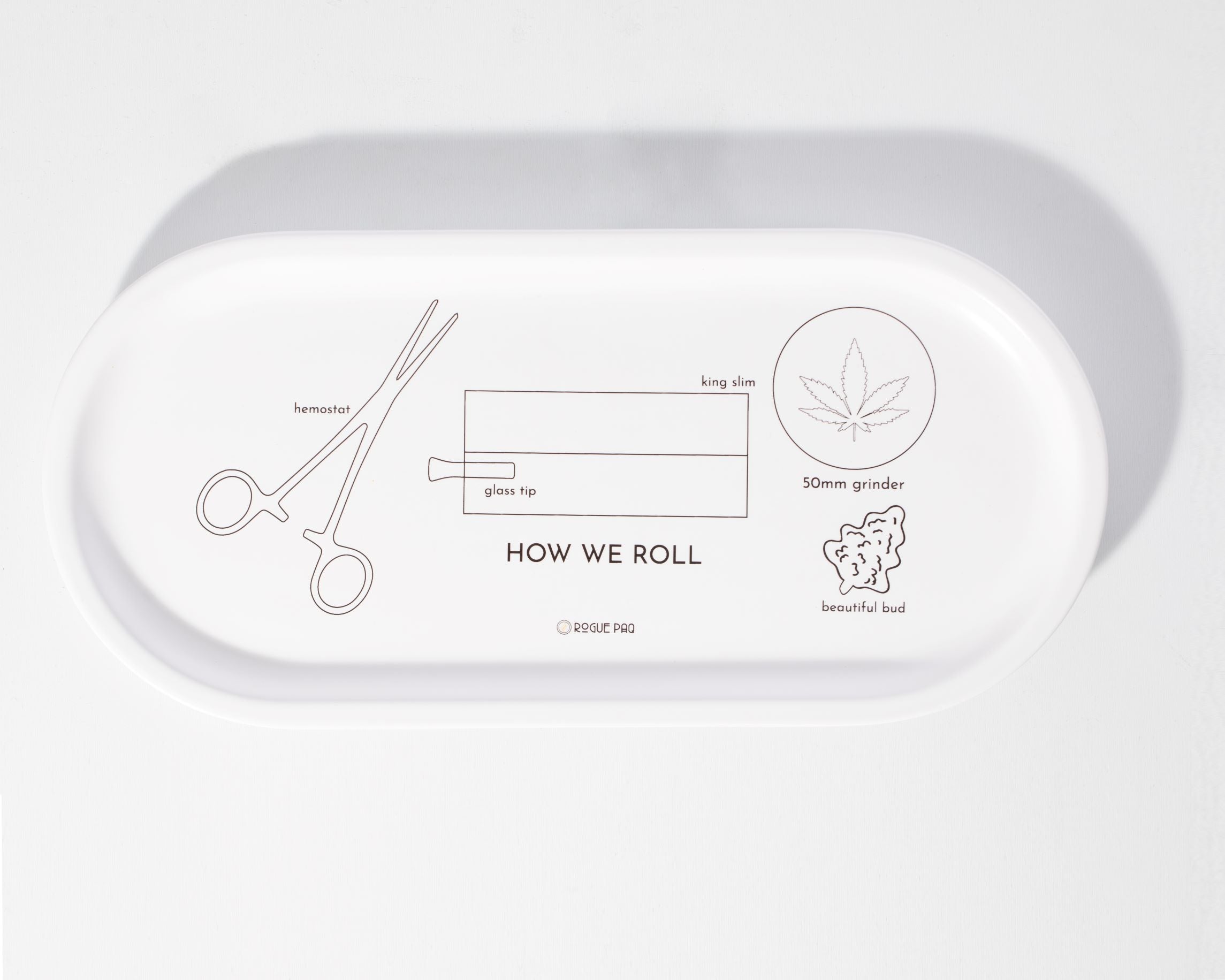 How We Roll Valet Joint Rolling Tray In Porcelain