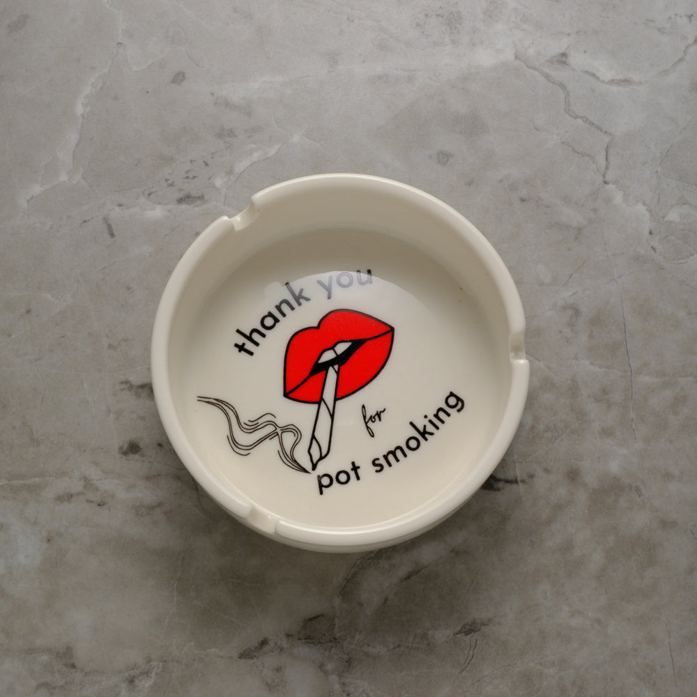 Rogue Paq Porcelain Ashtray: Thank You for Pot Smoking