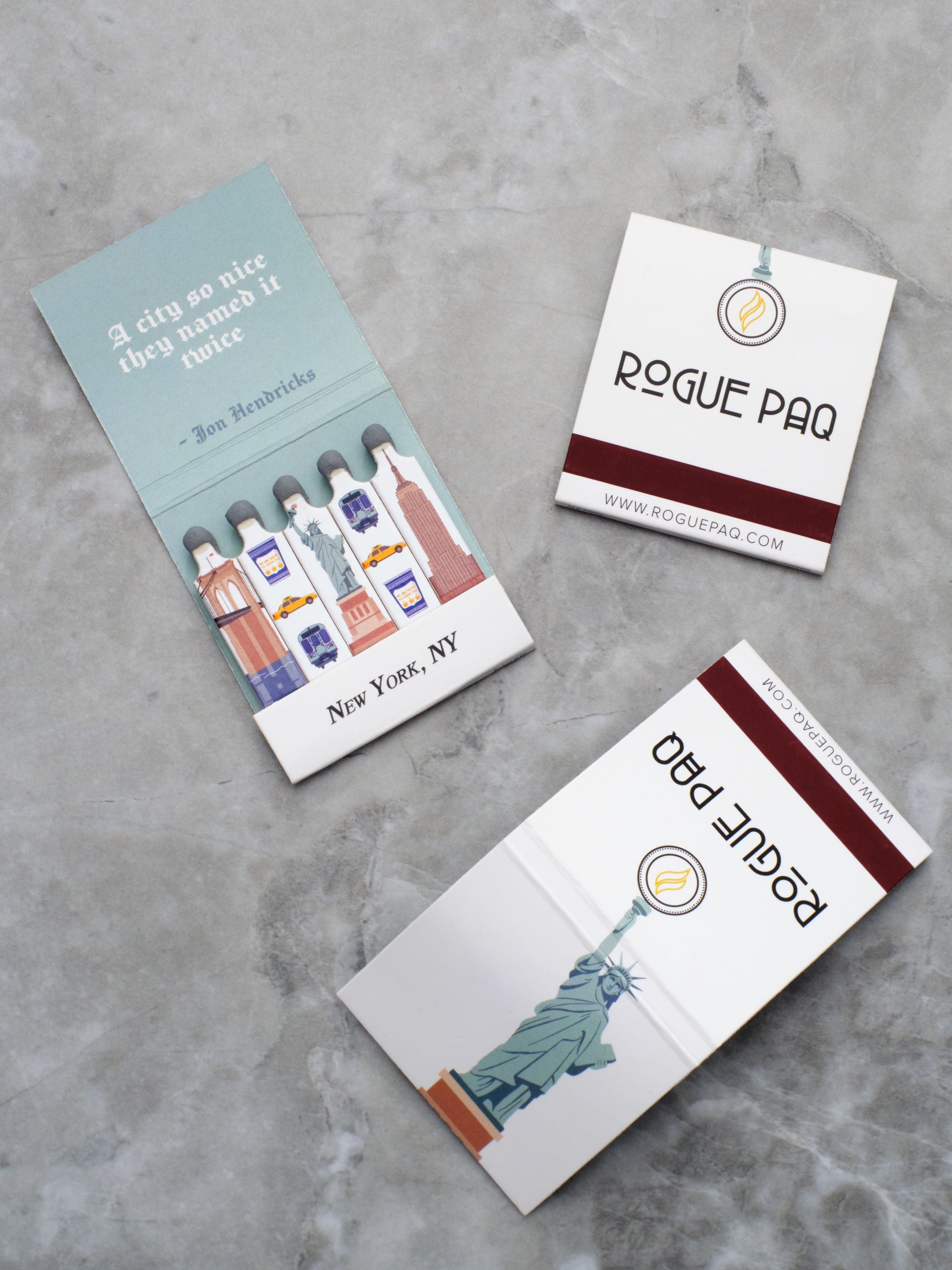 3 books of matches commemorating the most iconic city in the world, New York. 3 books per order to raise your ritual. 