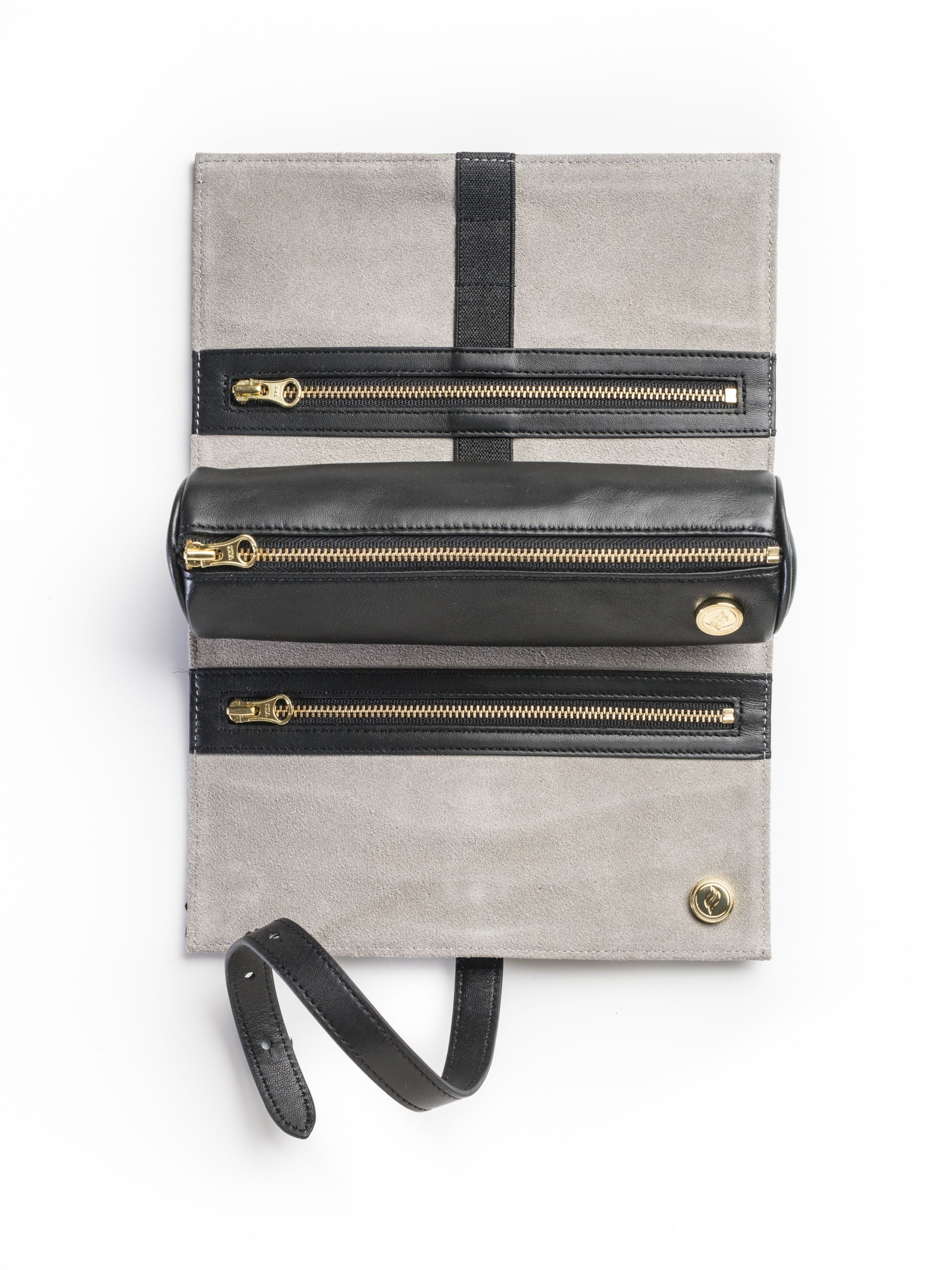 Cannabis Ritual Case in Black Lambskin Leather