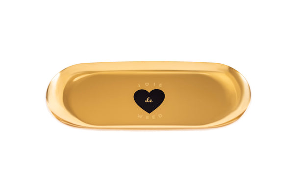 Joie de Weed Gold Tone Joint Rolling Tray Rogue Paque