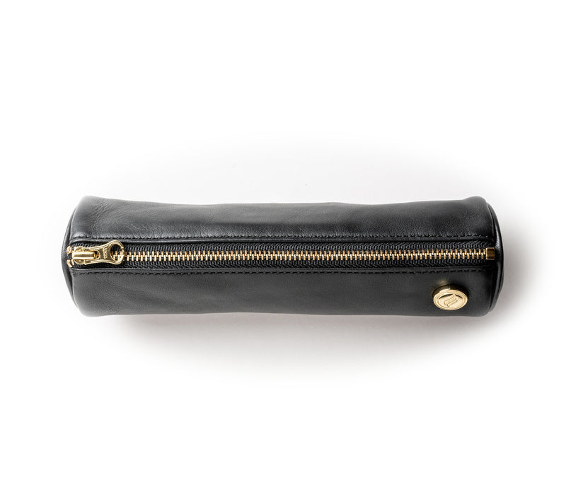 Rogue Paq Gold Zipper Leather Luxury Cannabis Case 