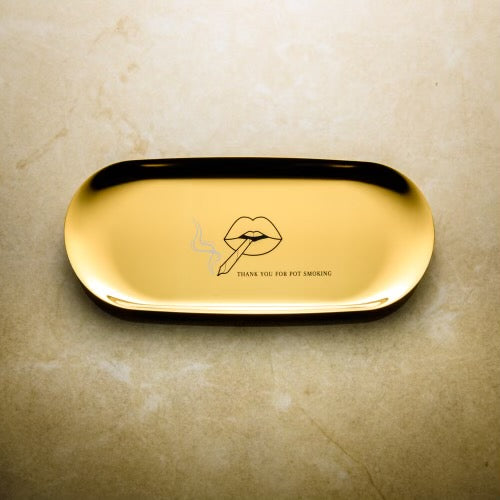 Rogue Paq - Thank You Gold-Tone Joint Rolling Tray