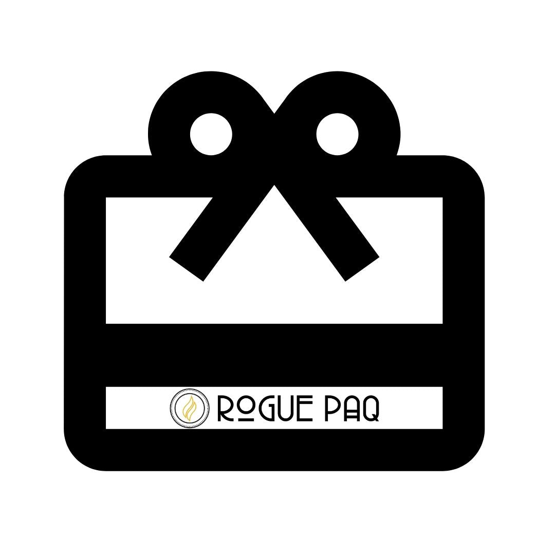 Rogue Paq Black Gift Card Icon with Logo