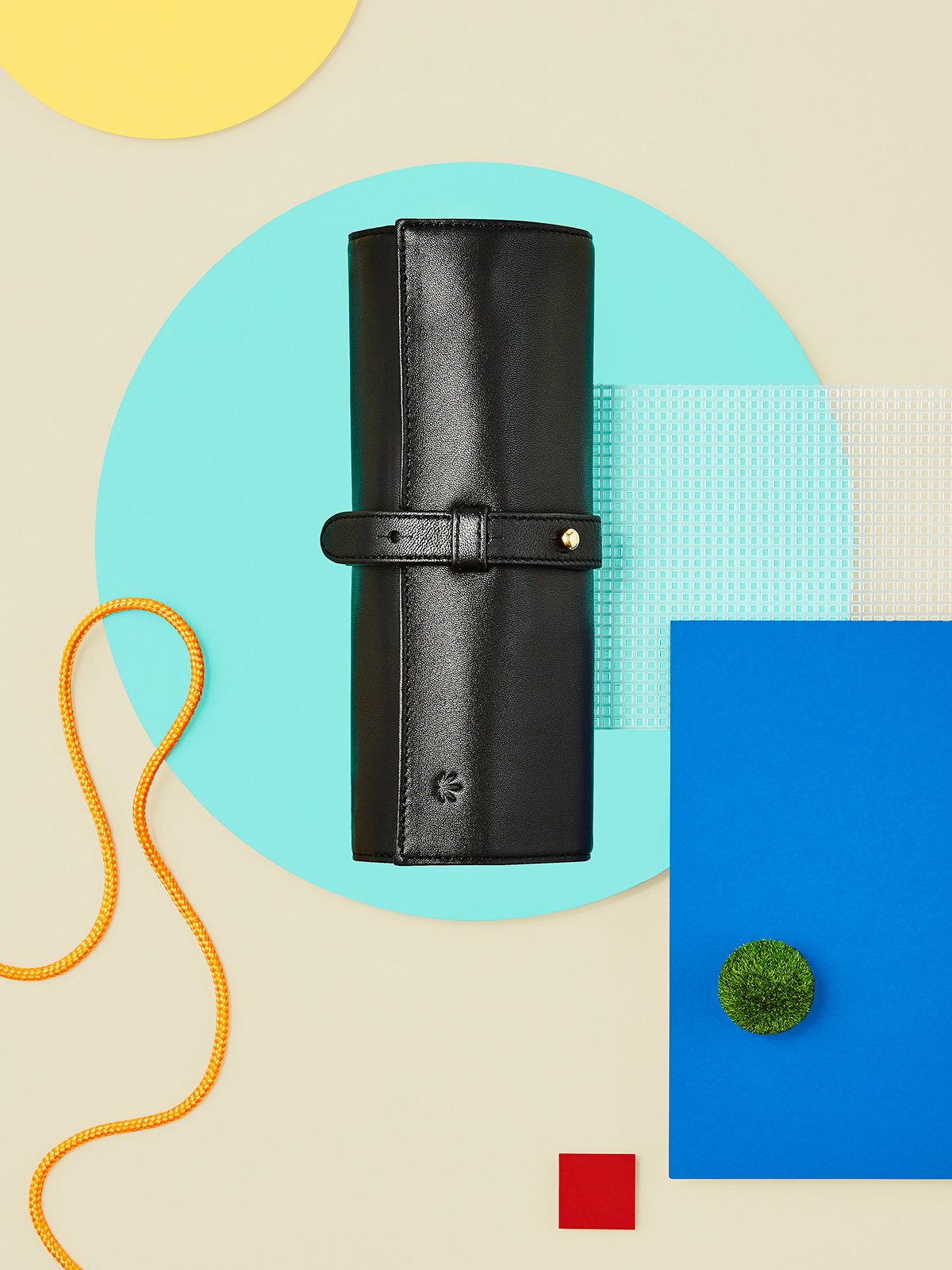 Cannabis Ritual Case in Black Lambskin Leather