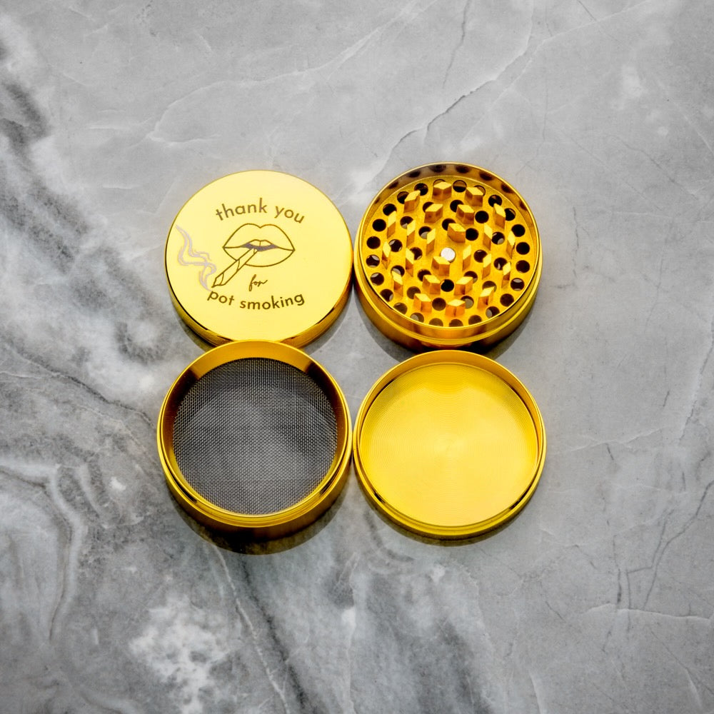 Rogue Paq Thank You for Pot Smoking 50mm 4-Piece Weed Grinder
